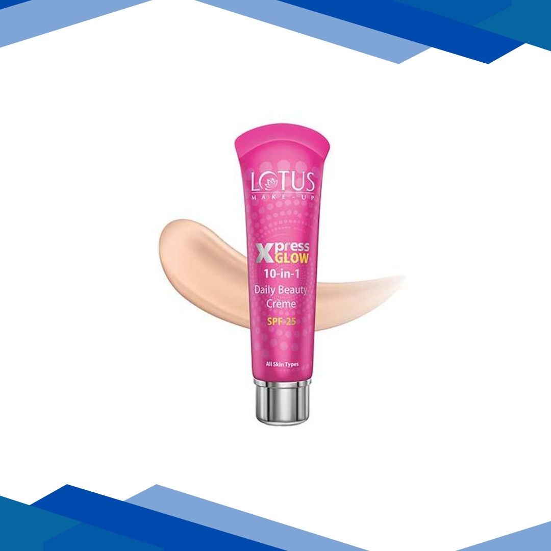 Lotus Herbals Xpress Glow 10-In-1 Daily Beauty Creme Bright Angel Spf-25 X2 30 Gm