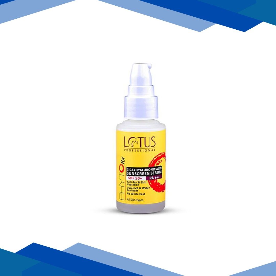 Lotus Professional Cica + Hyaluronic Acid SPF 50 PA+++ Sunscreen Serum, UVA, UVB Protection 30 ml