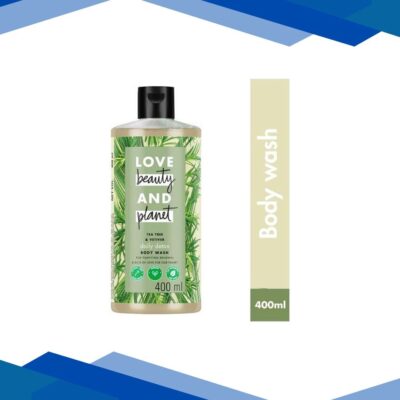 Love Beauty And Planet Natural Tea Tree Oil and Vetiver Sulfate Free Body Wash 400 ml