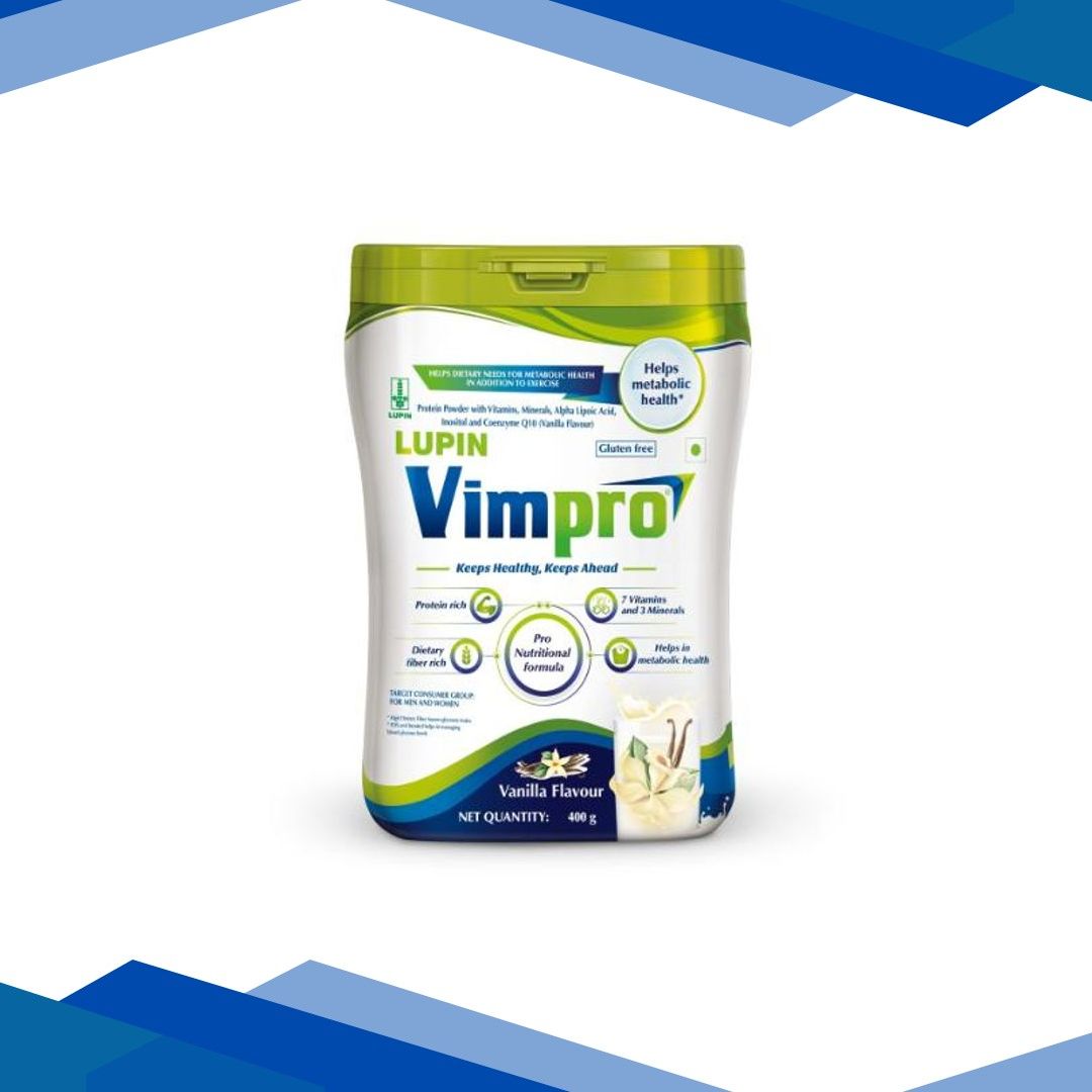 Lupin Vimpro Protein Powder – Vanilla Flavour 400 gm