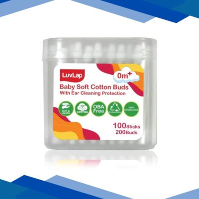 LuvLap Baby Soft Cotton Buds 200’s + Sticks 100’s