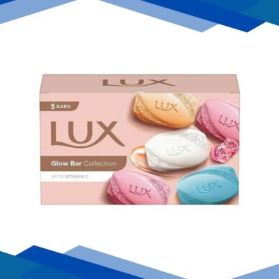 Lux Glow Bar Collection With Vitamin C Bathing Bar (Pack of 5 x 150 g)