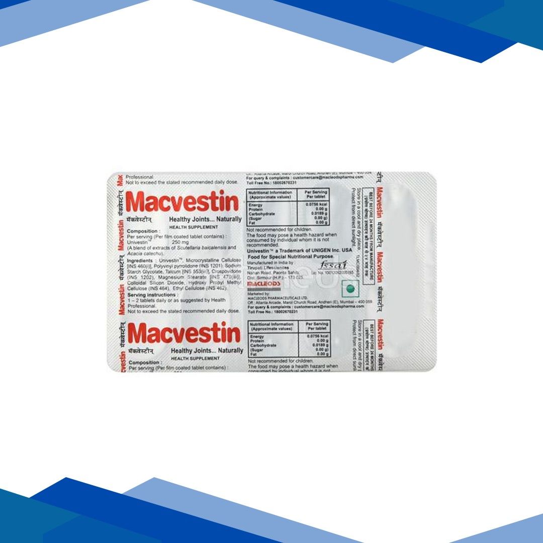 Macvestin 250mg Tablet 10’S