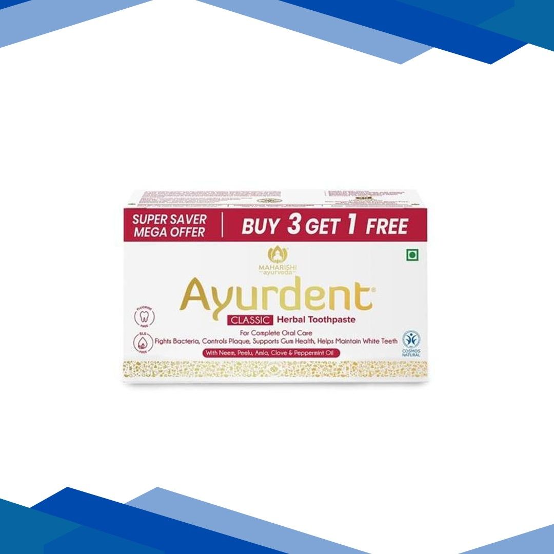 Maharishi Ayurveda Ayurdent Classic Herbal Toothpaste (Buy 3 x 75 ml Get 1 x 75 ml Free) 300 ml