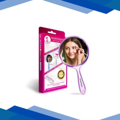 Majestique Dual Side Extra Large Handheld Mirror, 1X/10X Magnifying Mirror – Multicolor 1’s