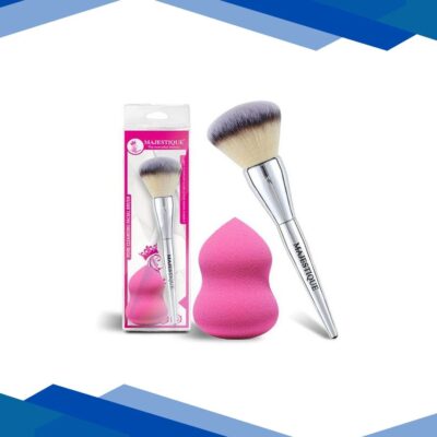 Majestique Foundation Brush with Sponge, Dual-Use Blender Sponge – Multicolor 2’s