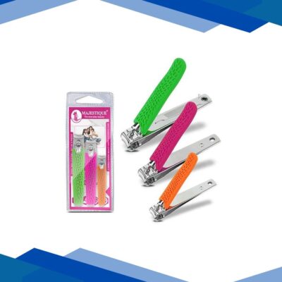 Majestique Nail Clippers Set, Sharp Stainless Steel, Fingernail and Toenail Cutter- Multicolor 1’s