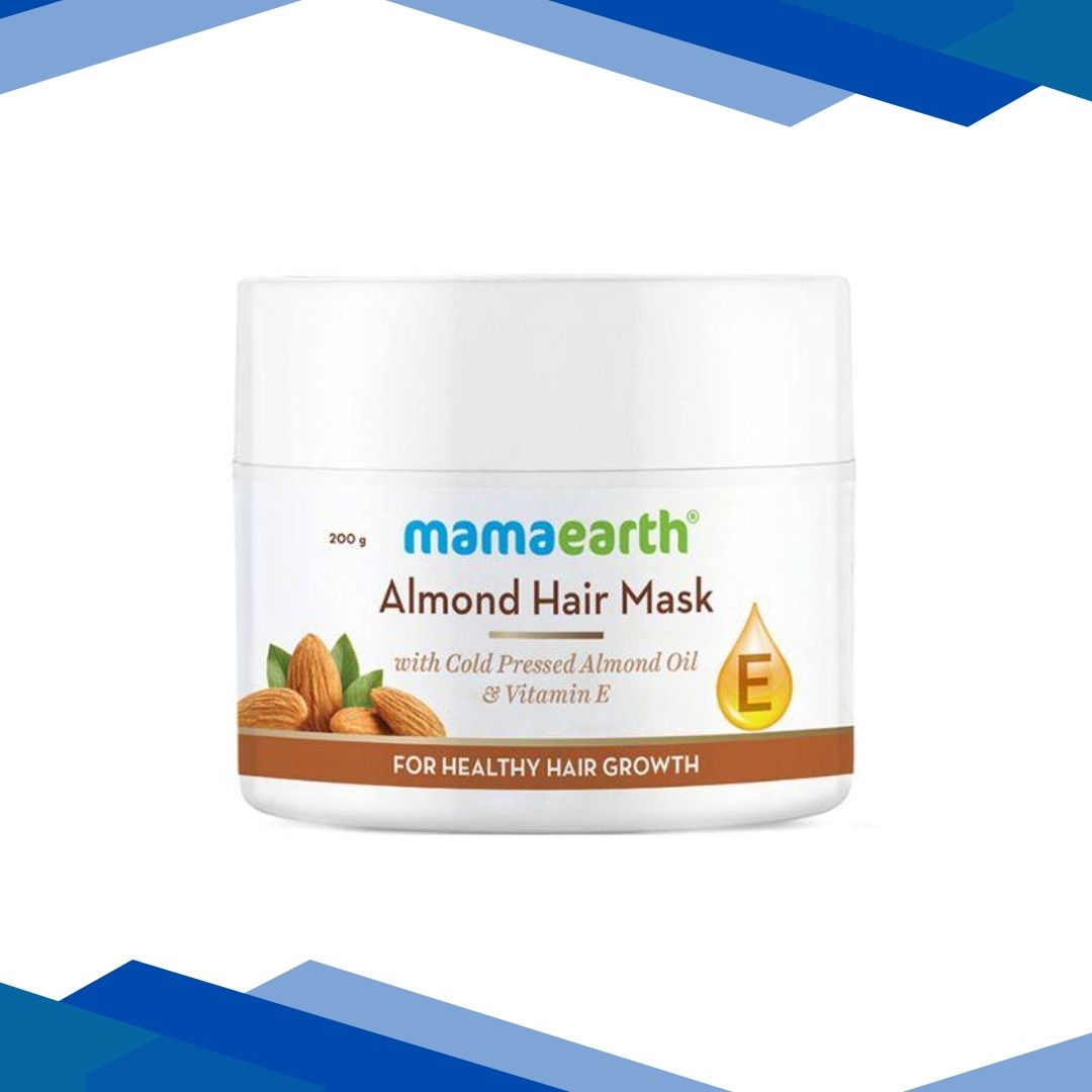 Mamaearth Almond Hair Mask For Smoothening Hair with Cold Pressed Almond Oil & Vitamin E for Healthy Hair Growth 200 gm