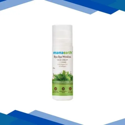 Mamaearth Bye Bye Face Cream For Women Anti Ageing For Fine Line & Wrinkles with Green Tea & Collagen 30 gm