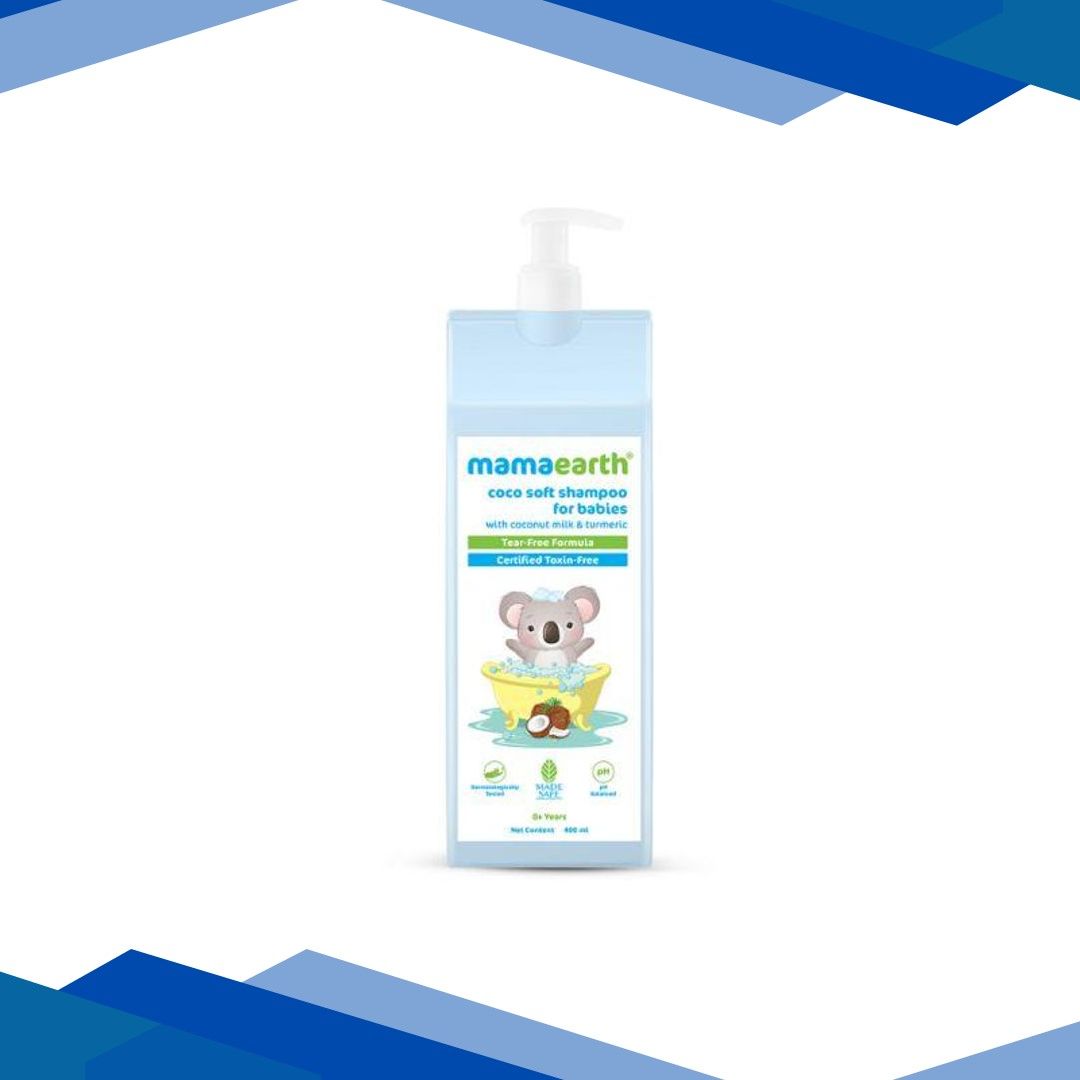 Mamaearth Coco Soft Shampoo with Coconut Milk & Turmeric for babies for Gentle Cleansing 400 ml