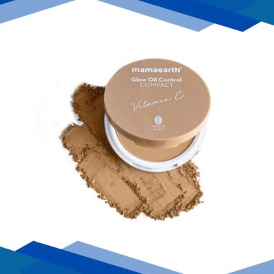Mamaearth Glow Oil Control Compact SPF 30 with Vitamin C & Turmeric for 2X Instant Glow 04 Almond Glow 9 gm