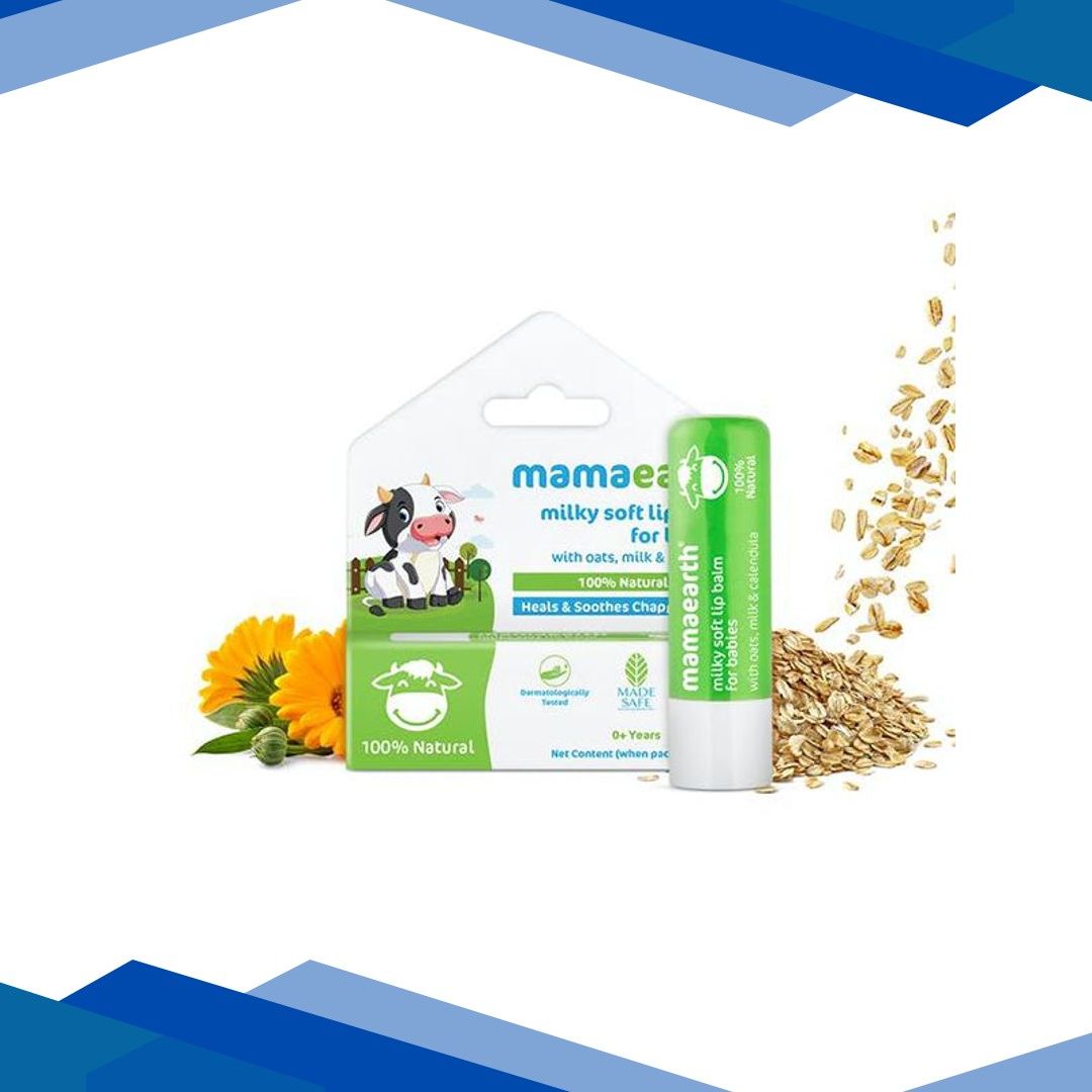 Mamaearth Milky Soft Natural Lip Balm For Babies 4 gm