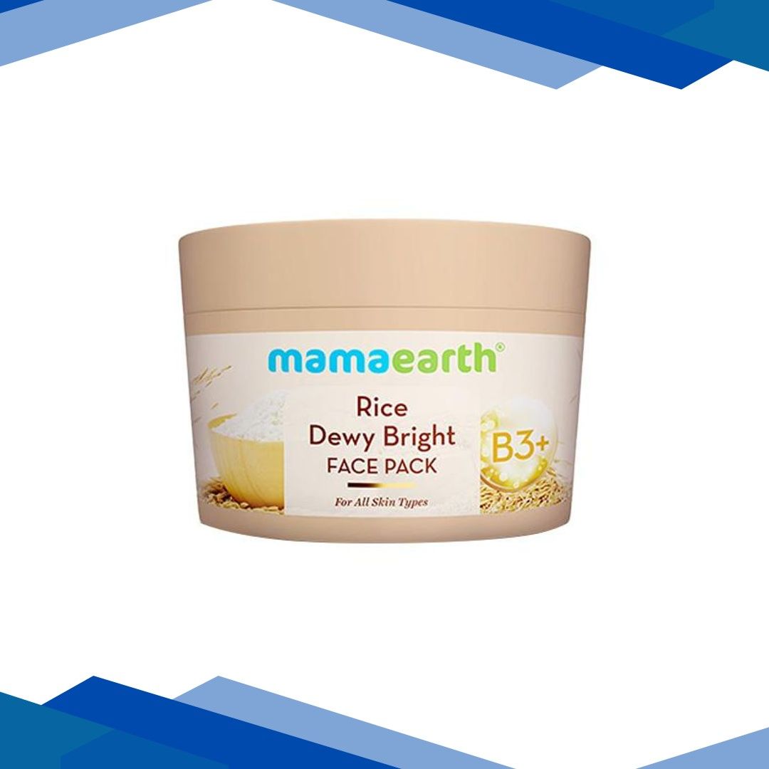 Mamaearth Rice Dewy Bright Face Pack with Rice Water & Niacinamide for Glass Skin 200 gm
