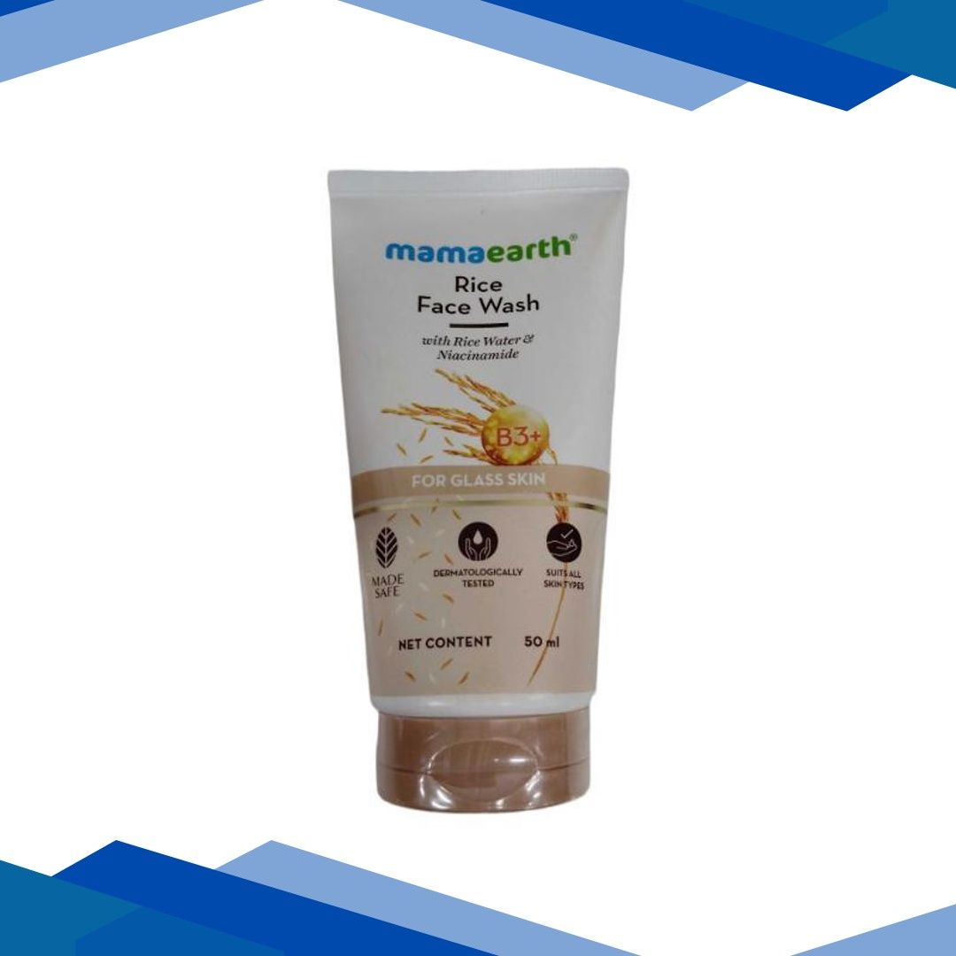 Mamaearth Rice Face Wash With Rice Water & Niacinamide For Glass Skin 50 ml