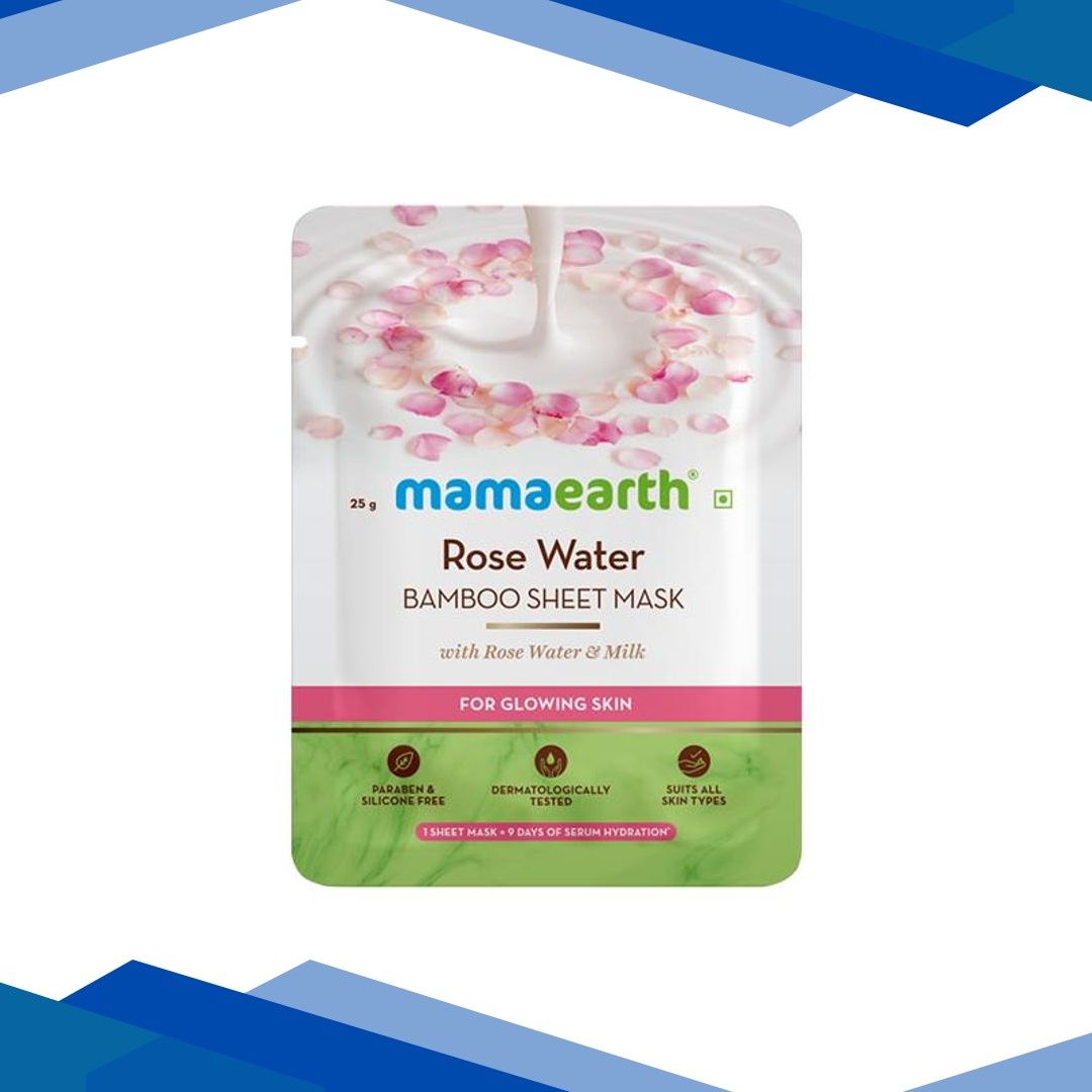 Mamaearth Rose Water Bamboo Sheet Mask 25 gm