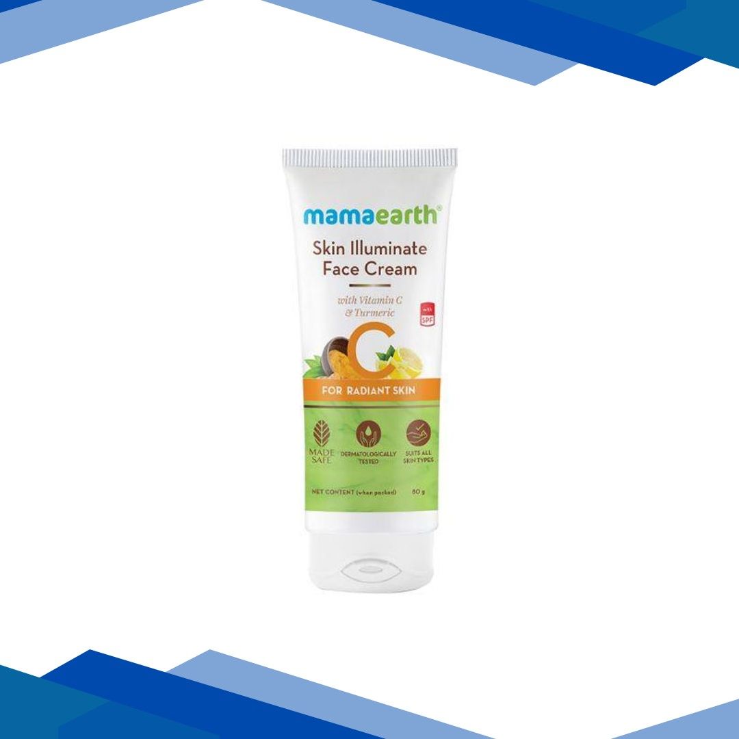 Mamaearth Skin Illuminate Face Cream for skin brightening with Vitamin C and Turmeric for Radiant Skin 80 gm