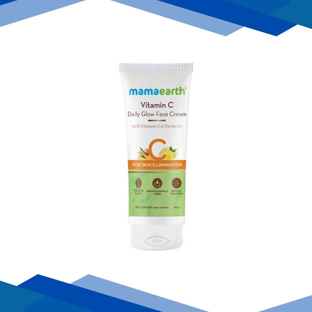 Mamaearth Vitamin C Daily Glow Face Cream With Vitamin C & Turmeric for Skin Illumination 80 gm