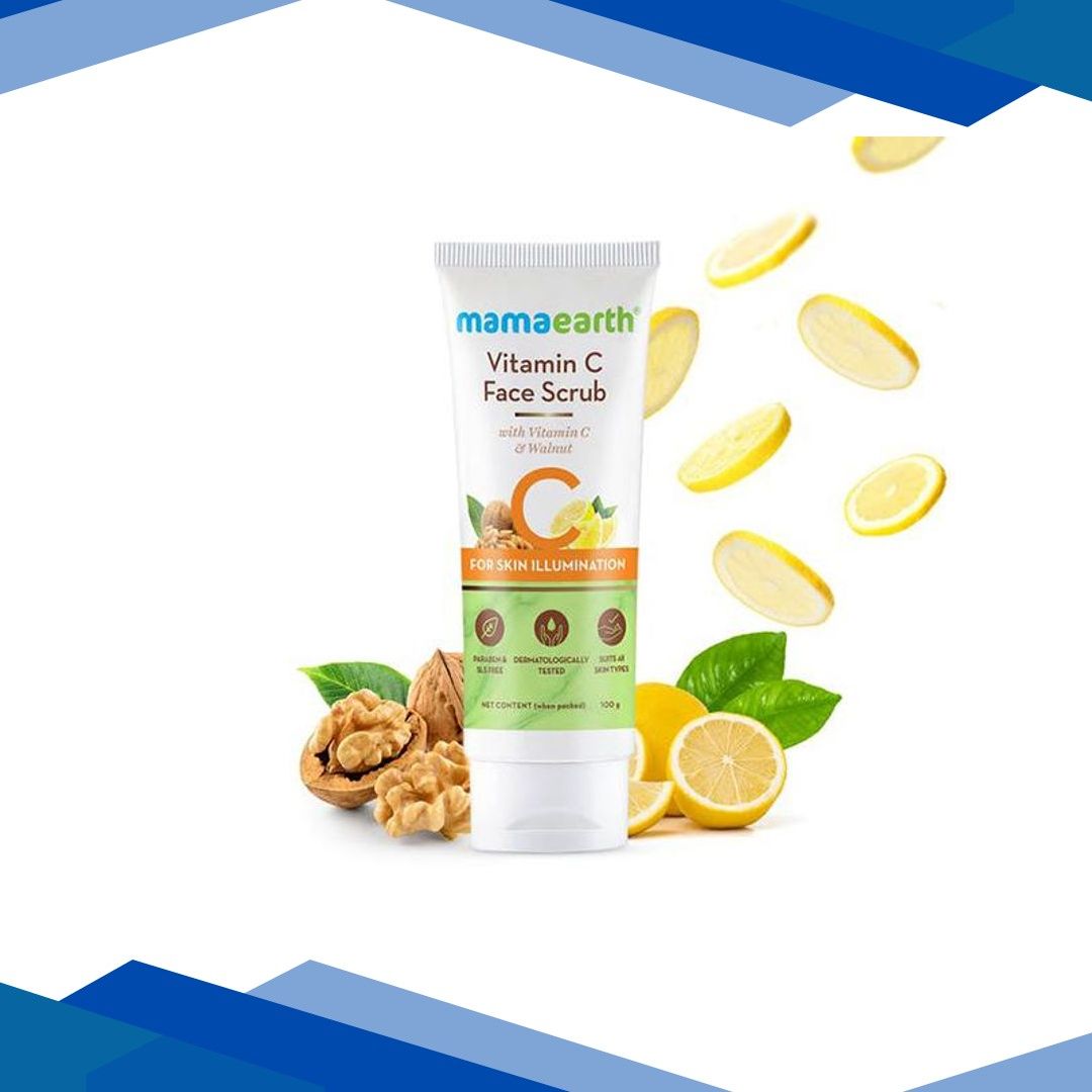 Mamaearth Vitamin C Face Scrub with Vitamin C & Walnut 100gm
