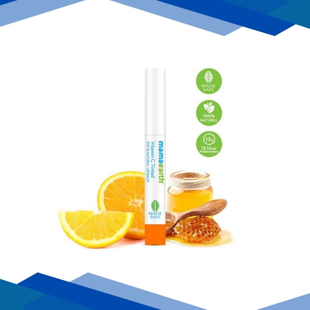 Mamaearth Vitamin C Tinted 100% Natural Lip Balm for Lip Lightening With Vitamin C & Honey For 12 Hour Moisturization 2 gm