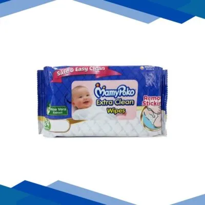 Mamypoko Extra Clean Wipes – Coconut Aloe Vera Extracts 24’s