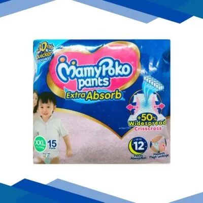 Mamypoko Pants Extra Absorb Crisscross Diaper Pants (XXL) 15’s