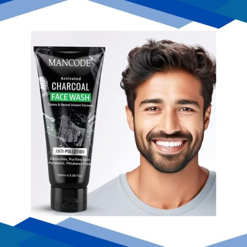 Mancode Activated Charcoal Face Wash for Men – Deep Cleansing & Detoxifying for Clear Skin 100 ml