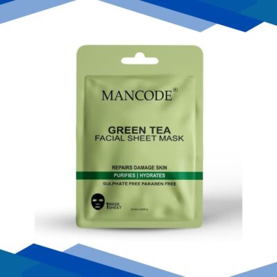 Mancode Green Tea Facial Sheet Mask For All Skin Types 25 gm