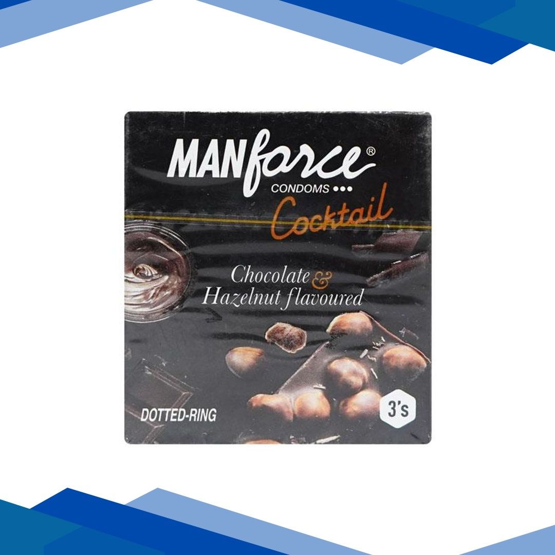 Manforce Cocktail Condoms – Chocolate & Hazelnut Flavoured 3’s