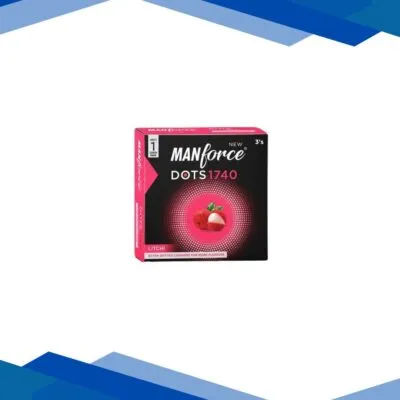 Manforce Dots 1740 Extra Dotted Condoms – Litchi 3’s