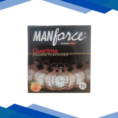 Manforce Overtime Condoms – Orange Flavoured 3’s