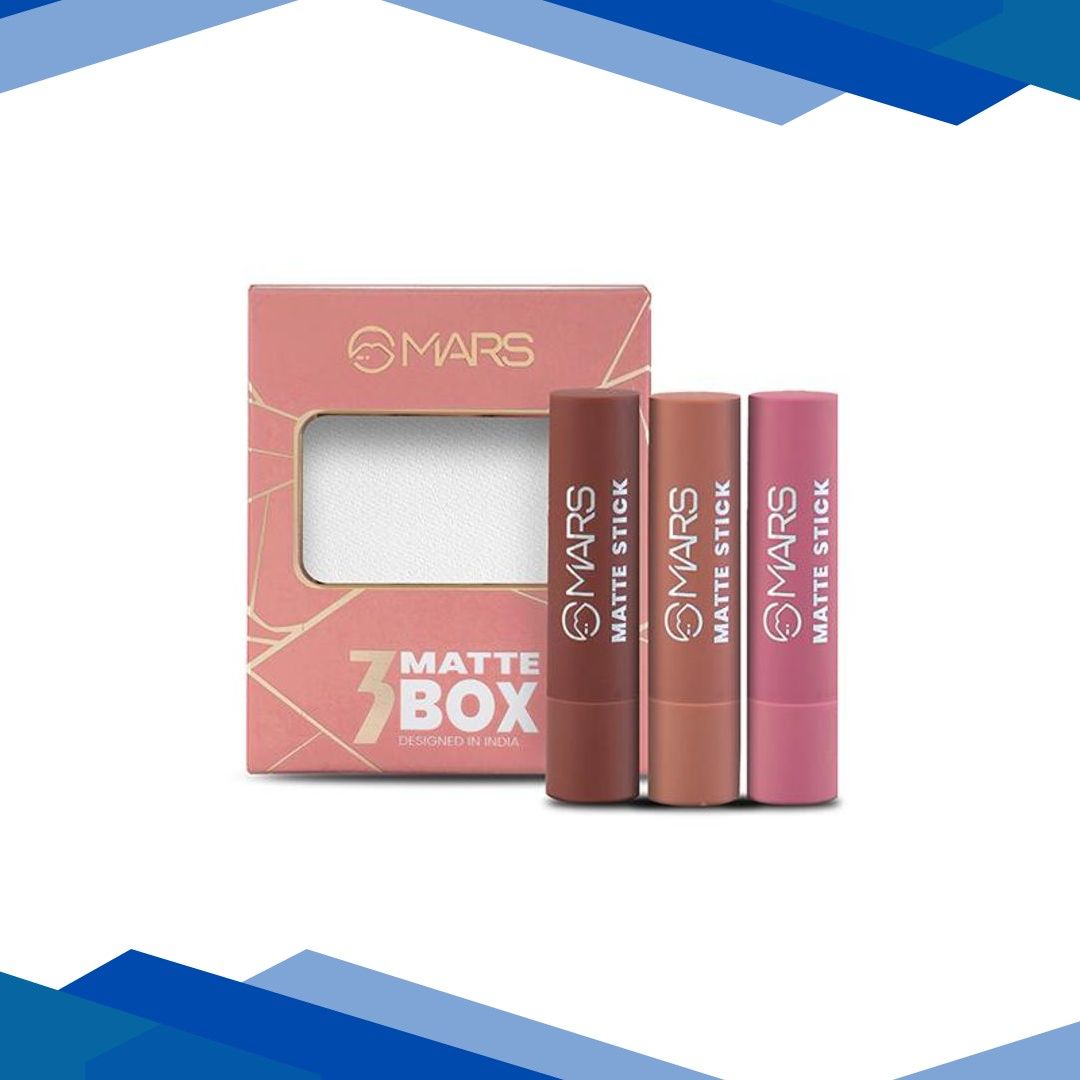 Mars Matte Lipsticks Box – 05 Blushed Nudes 3.2gm each 3’s