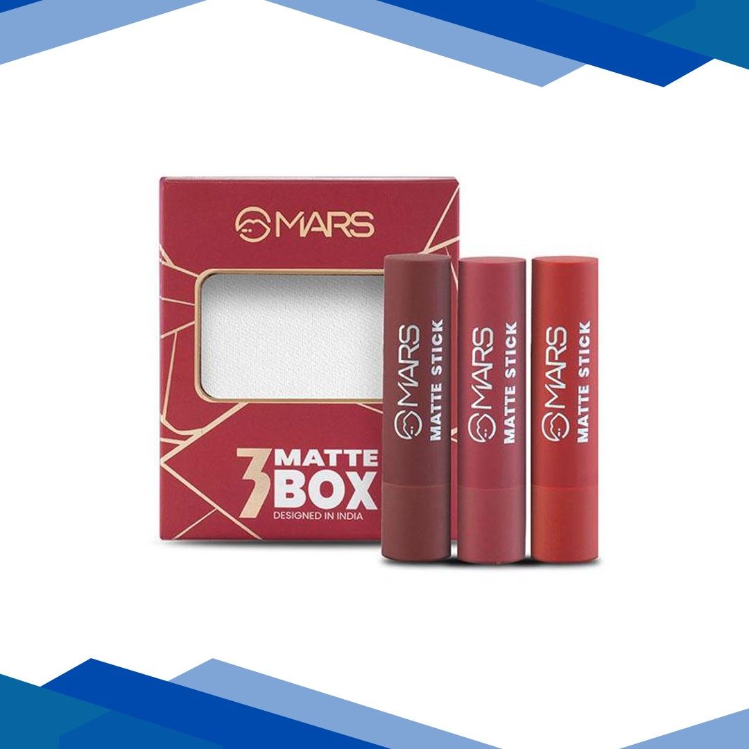 MARS Matte Lipsticks Box (3.2 X 3g) – 01 Reds and Maroons 1’s