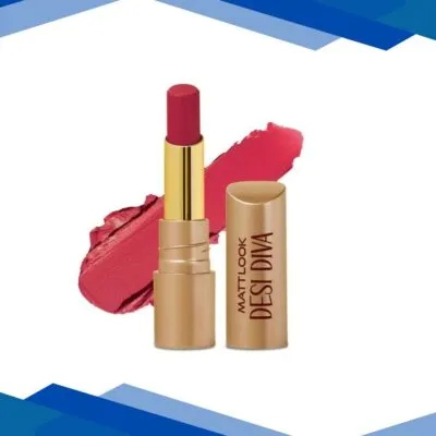 Matt Look Desi Diva HD Matte Lipstick With Hydrating Formula & Hyaluronic Acid, Irani Beauty-06 3.8 gm