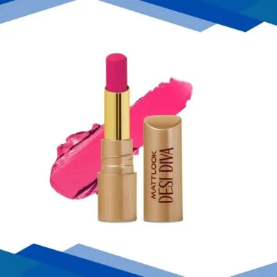 Matt Look Desi Diva HD Matte Lipstick With Hydrating Formula & Hyaluronic Acid, Magenta Glow-07 3.8 gm
