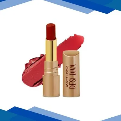 Matt Look Desi Diva HD Matte Lipstick With Hydrating Formula & Hyaluronic Acid, Maroon Fever-09 3.8 gm