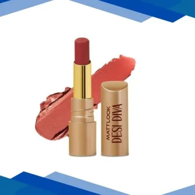 Matt Look Desi Diva HD Matte Lipstick With Hydrating Formula & Hyaluronic Acid, Nude Blush-22 3.8 gm