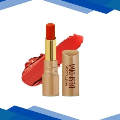 Matt Look Desi Diva HD Matte Lipstick With Hydrating Formula & Hyaluronic Acid, Red Alert-02 3.8 gm