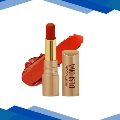 Matt Look Desi Diva HD Matte Lipstick With Hydrating Formula & Hyaluronic Acid, Red Obsession-04 3.8 gm