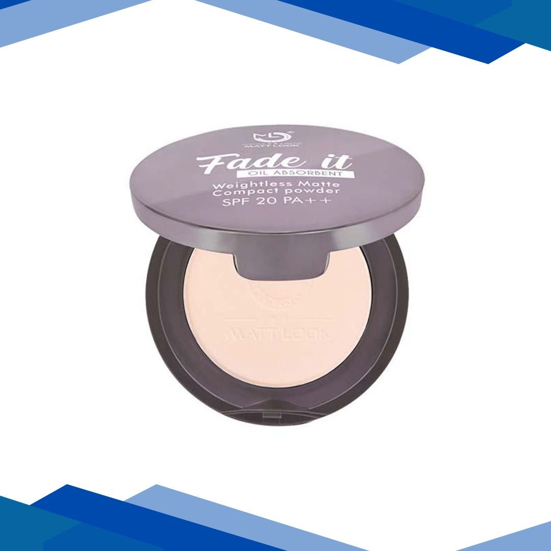 Matt Look Fade It Oil Absorbent Weightless Matte Compact Powder – Soft Ivory 20 gm