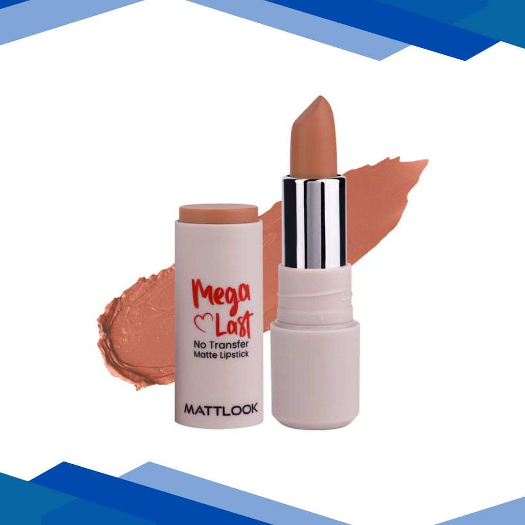 Matt Look Mega Last No Transfer Matte Lipstick With Smudge Proof Formula & Vitamin E, Loyal Beige-18 3.8 gm