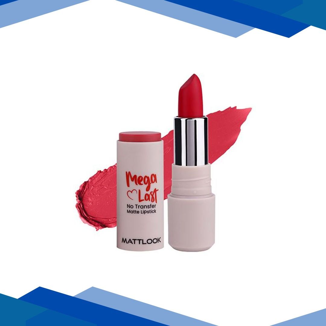 Matt Look Mega Last No Transfer Matte Lipstick With Smudge Proof Formula & Vitamin E, Red Desire-02 3.8 gm