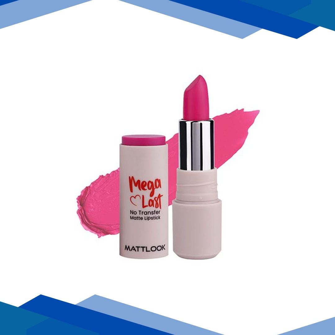 Matt Look Mega Last No Transfer Matte Lipstick With Smudge Proof Formula & Vitamin E, Vibrant Fuchsia-11 3.8 gm