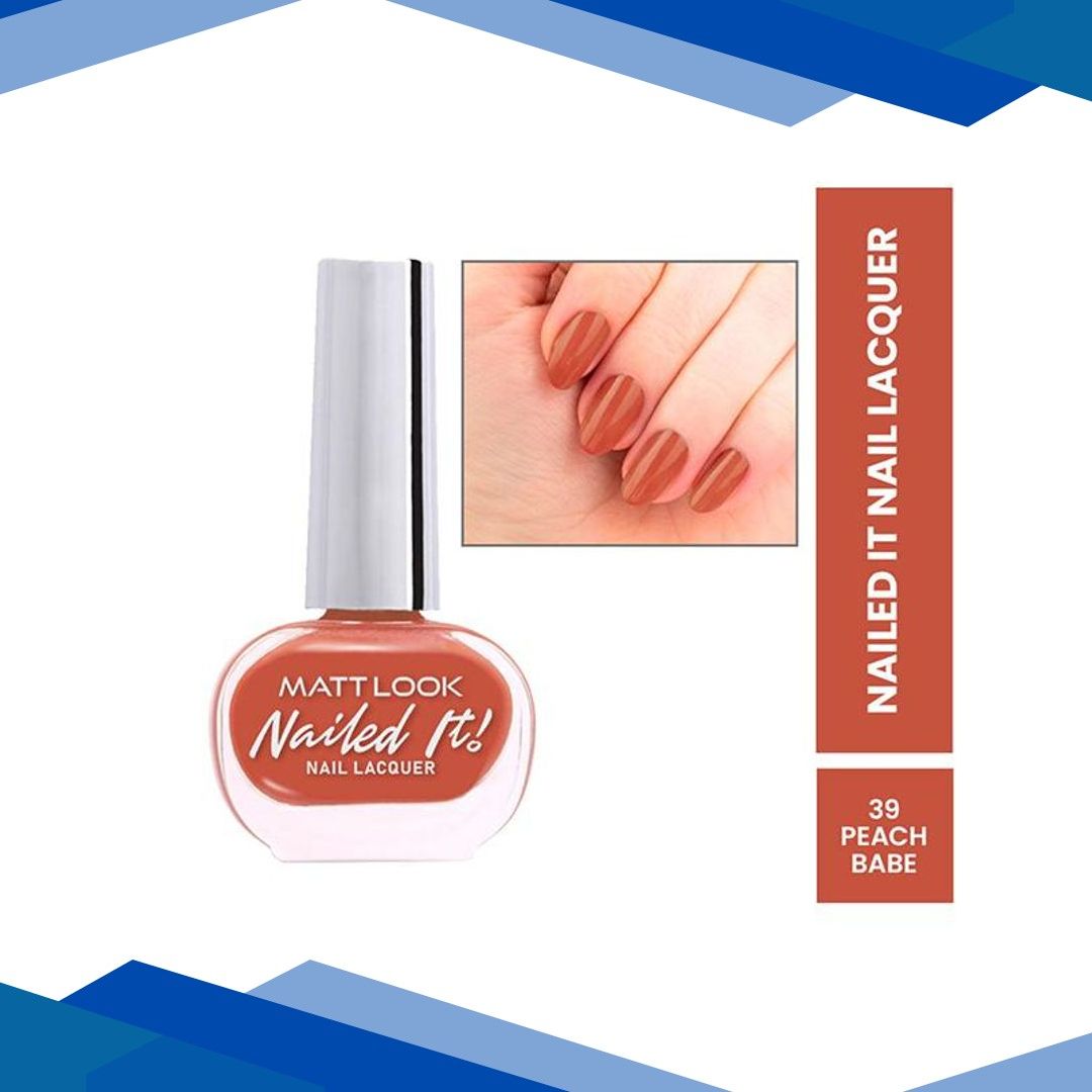 Matt Look Nailed It Nail Polish, Chip Free, Quick Dry, Longer Stay, Highly Pigmented Lacquer, Natural Finish , Evening Sand 38 10 ml