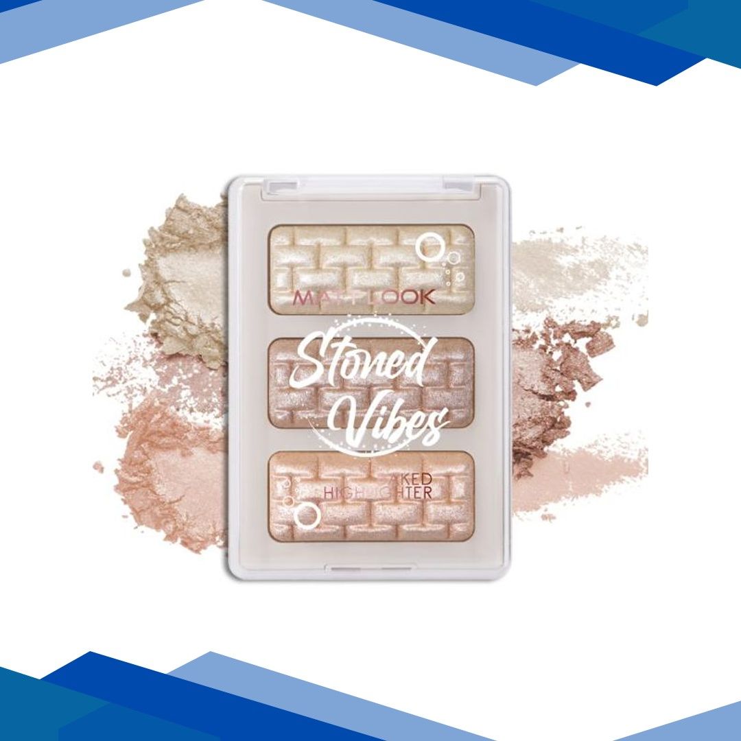 Matt Look Stoned Vibes Baked Highlighter Palette With Highly Pigmented & Lightweight Colors, My valentine-03 25.8 gm