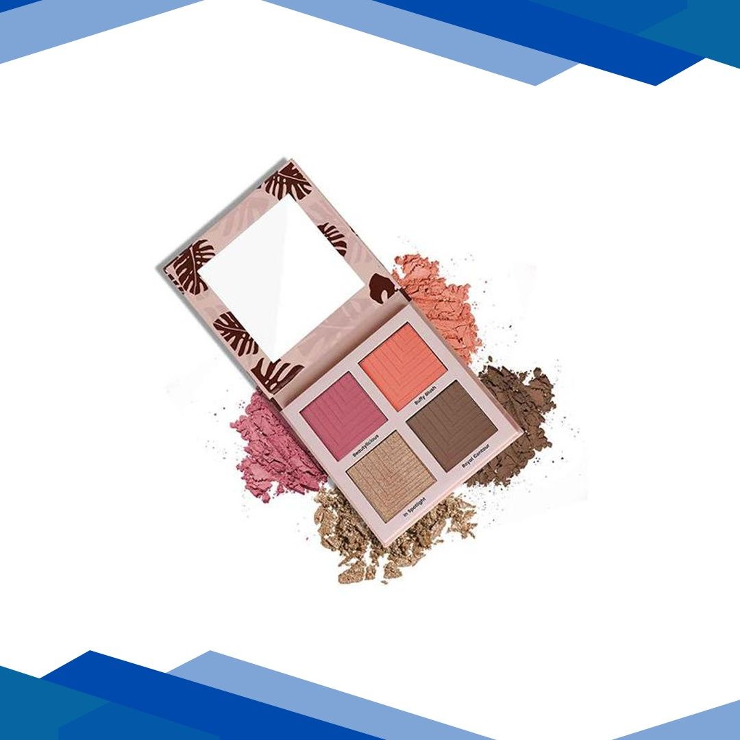 Matt Look Tone & Glaze Sculpting Face Palette for Makeup with Blushes, Highlighters & Contour, Mega Sculpt-03 18.92 gm
