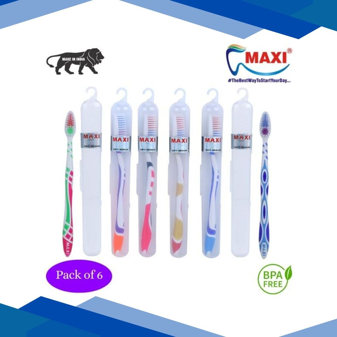 MAXI Travel Pack Toothbrush – Soft 6’s