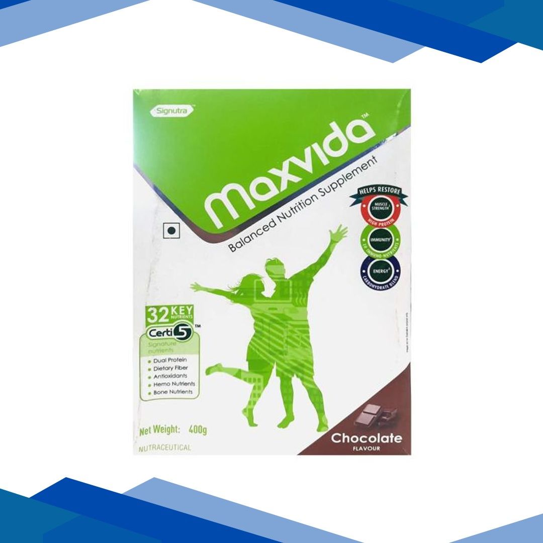 Maxvida Balanced Nutrition Supplement Powder Refill – Chocolate Flavour 400 g