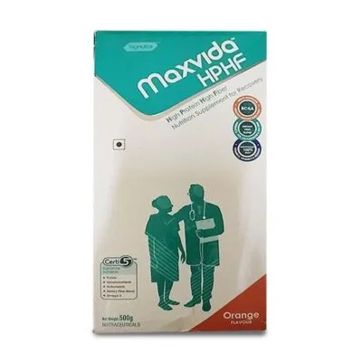 Maxvida HPHF Nutrition Zero Sucrose Supplement Powder Refill Gluten Free – Orange Flavour 500 g