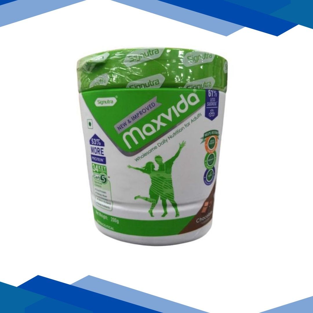 Maxvida Wholesome Daily Nutrition For Adult Jar – Chocolate Flavour 200 g