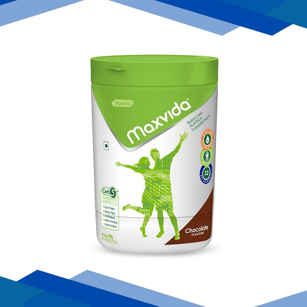 Maxvida Wholesome Daily Nutrition For Adult Jar – Chocolate Flavour 400 g